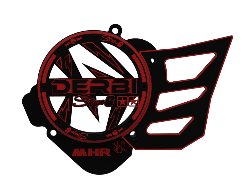 D50B0 EURO 3/4 SEMI CUSTOMIZABLE IGNITION COVER (includes sprocket cover)